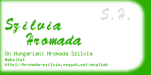 szilvia hromada business card